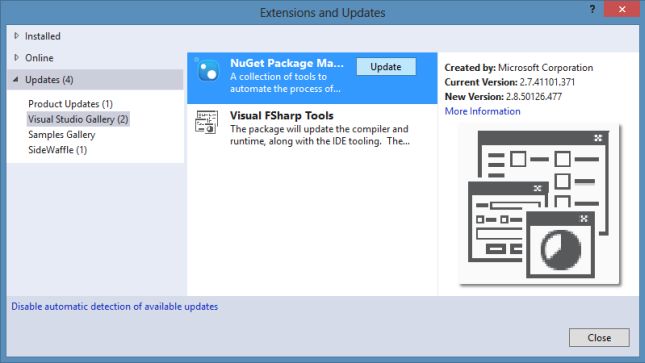 NuGet Package Manager in VS 2013
